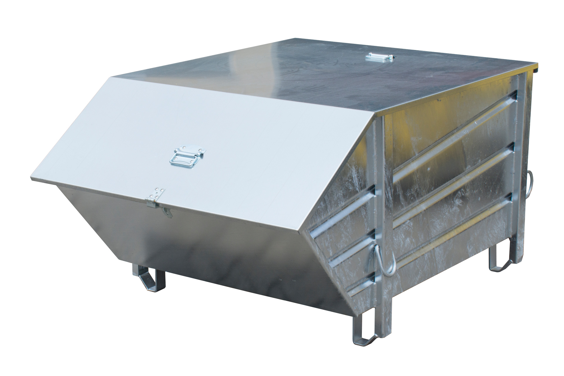 Baustoffbehälter Typ BBP feuerverzinkt mit Deckel (Zubehör)